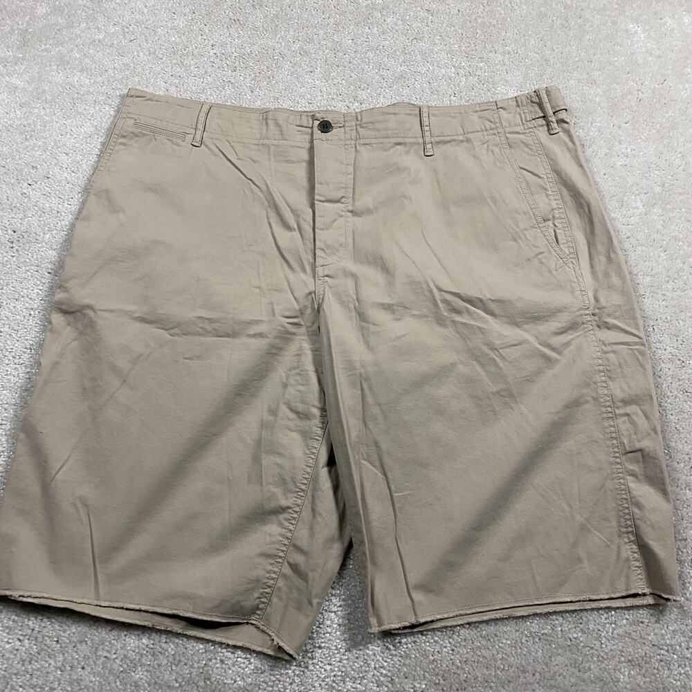 VTG Y2K Gap Shorts Mens 42 Beige Chino Cotton Flat Front Button Waist Summer